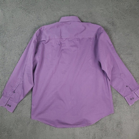 Kenneth Cole Dress‎ Shirt Size 16.5 34-35 Purple Button Down Long Sleeve - Picture 2 of 12
